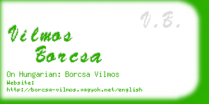 vilmos borcsa business card